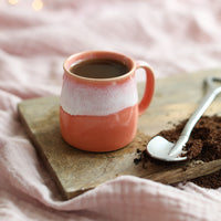 Coral Pink Handmade Mug