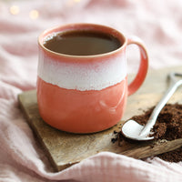 Coral Pink Handmade Mug