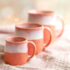 Coral Pink Handmade Mug