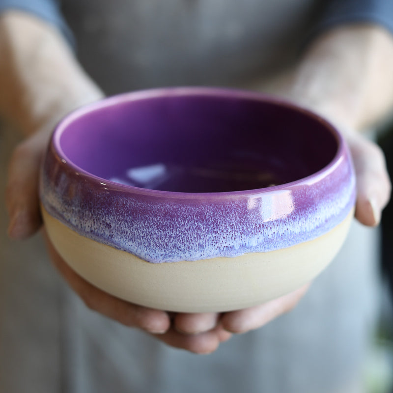 Acorn-shaped handmade ceramic bowl - perfect for soup.