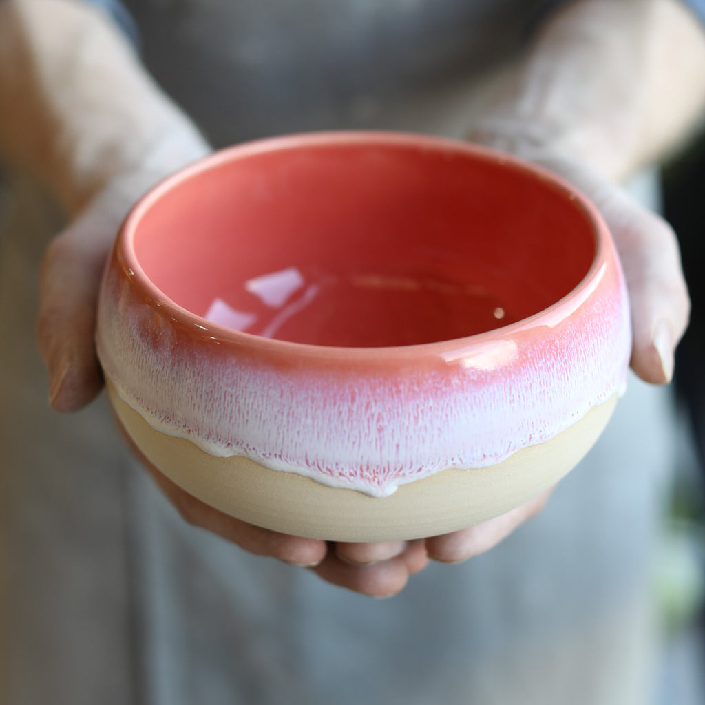 Acorn-shaped handmade ceramic bowl - perfect for soup.