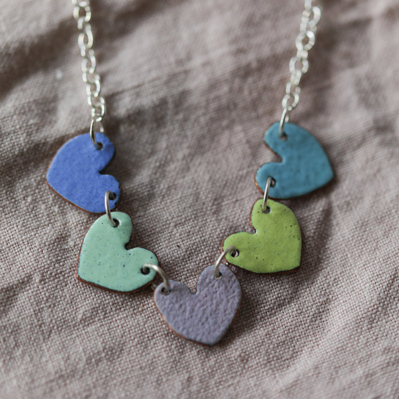 Five Heart Necklace