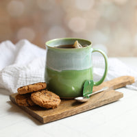 Pea Green Handmade Mug