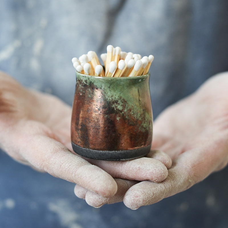 Raku Match Pot