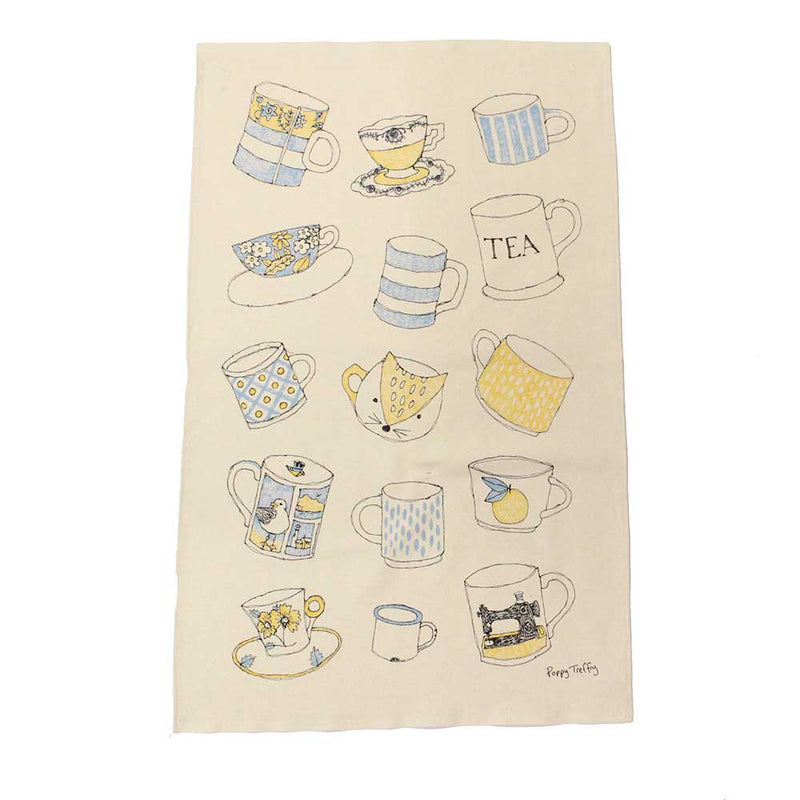 Cups and Mugs Tea Towel