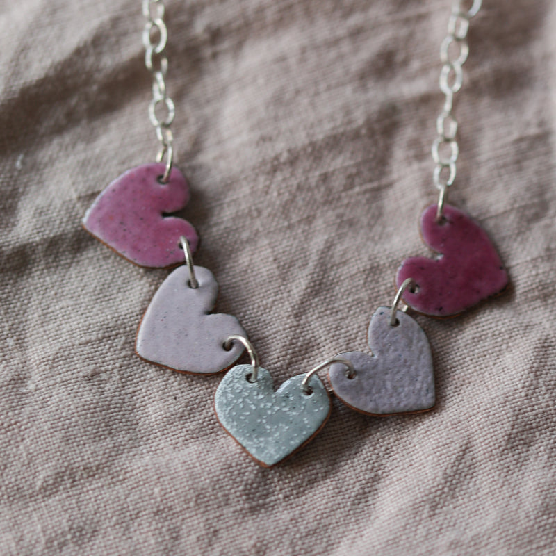 Five Heart Necklace